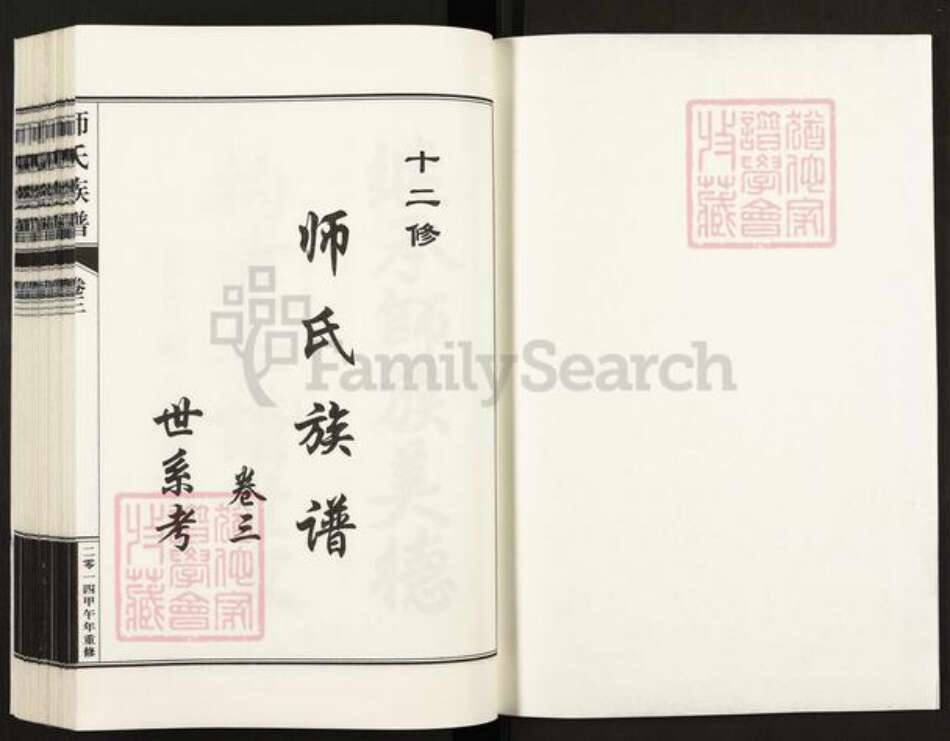 河北省衡水市故城县三朗镇师氏族谱-师氏族谱.pdf电子版预览图1