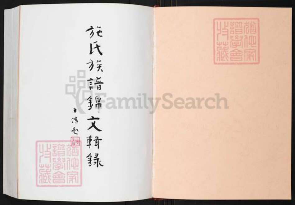 福建省泉州市晋江市龙湖镇施氏临濮堂族谱-施氏族谱锦文辑录.pdf电子版预览图1