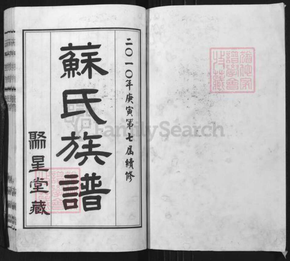 江苏省无锡市惠山区长安街道苏氏聚星堂族谱-苏氏宗谱.pdf电子版预览图1