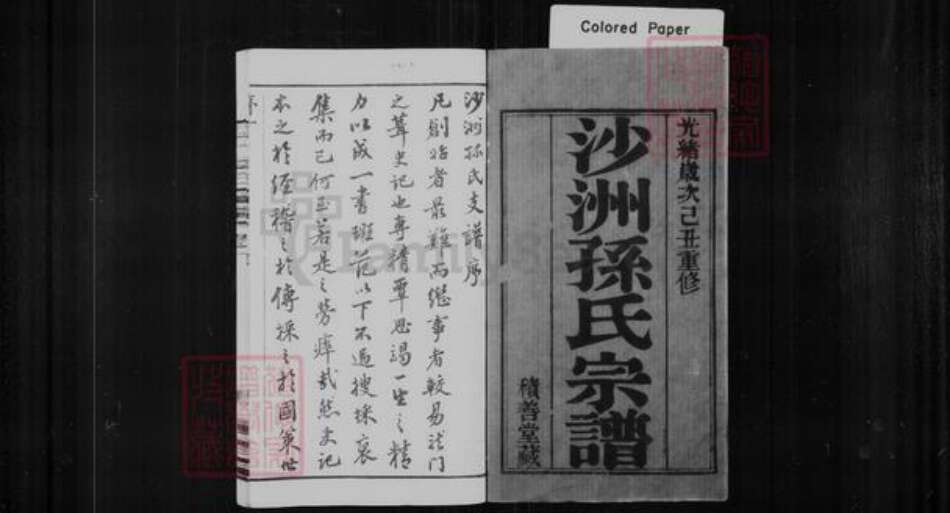 江苏省苏州市张家港市孙氏积善堂族谱-沙洲孙氏宗谱 [16卷].pdf电子版预览图1