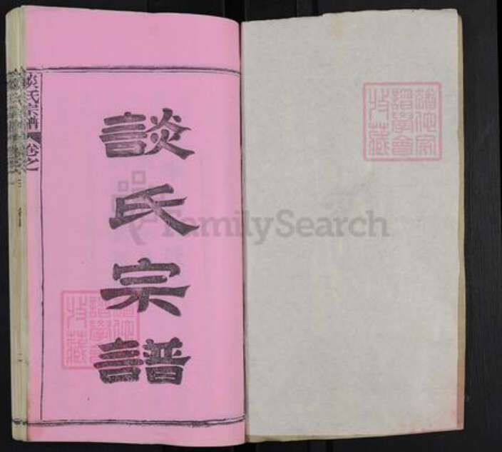 湖北省黄冈市红安县谈氏奉先堂族谱-谈氏宗谱.pdf电子版预览图1