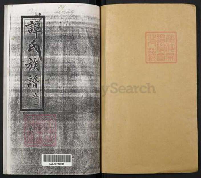 重庆市万州区谭氏族谱-谭氏族谱.pdf电子版预览图1