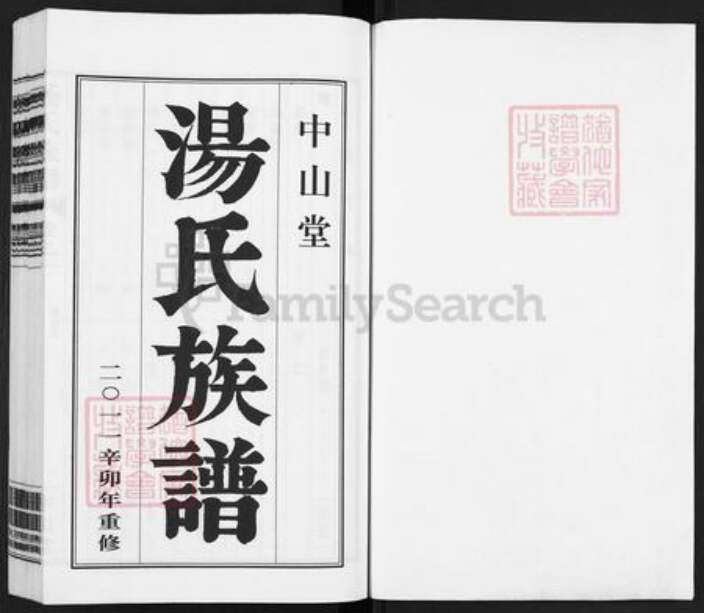 江苏省扬州市江都区郭村镇汤氏中山堂族谱-汤氏族谱.pdf电子版预览图1
