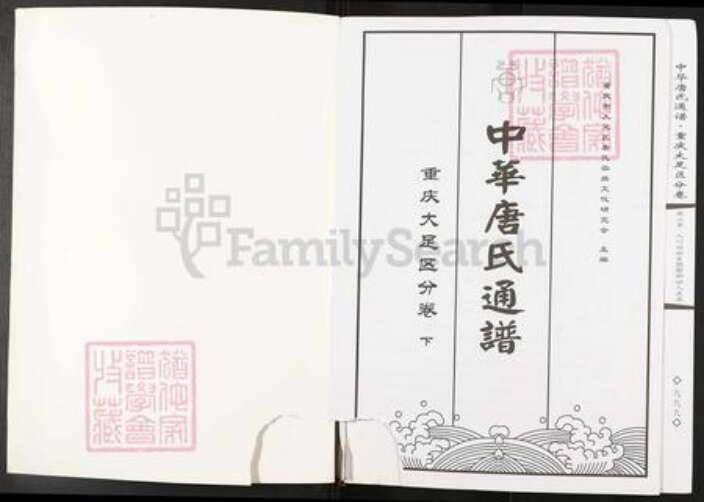 重庆市大足区唐氏族谱-中华唐氏通谱.重庆大足区分卷.pdf电子版预览图1