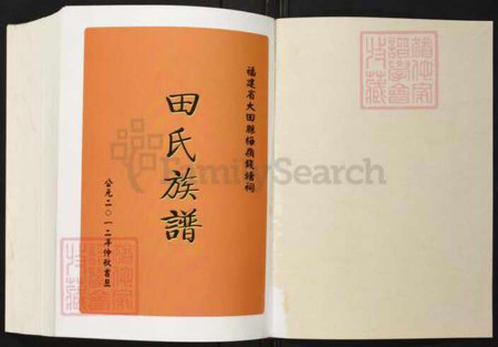 福建省三明市大田县上京镇田氏族谱-福建省大田县梅岭钱塘祠田氏族谱.pdf电子版预览图1