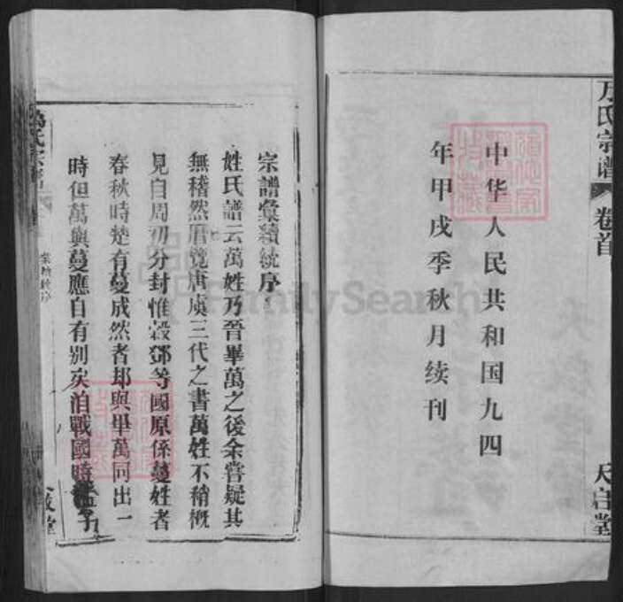 湖北省武汉市黄陂区万氏天启堂族谱-万氏宗谱.pdf电子版预览图2