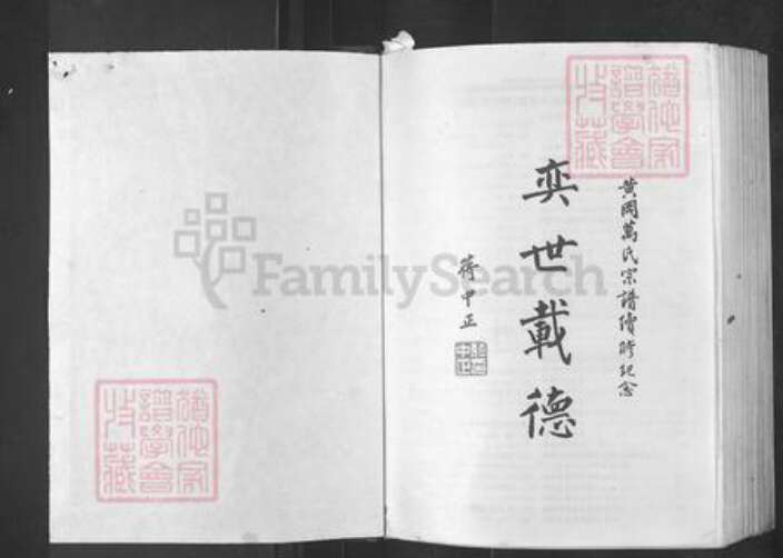 湖北省武汉市新洲区万氏族谱-万氏宗谱.pdf电子版预览图1