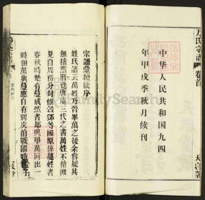 湖北省武汉市黄陂区黄陂万氏天启堂族谱-万氏家谱.pdf电子版预览图2