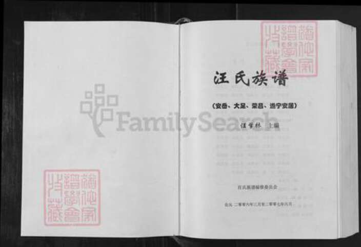 四川省汪氏越国堂族谱-汪氏族谱.pdf电子版预览图1