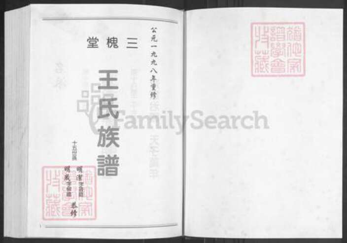 江苏省扬州市王氏三槐堂族谱-王氏族谱.pdf电子版预览图1