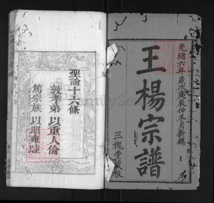 湖北省黄冈市团风县团风镇王氏三槐堂族谱-王杨宗谱.pdf电子版预览图1