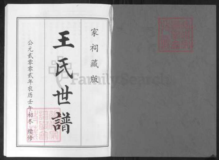 山东省淄博市桓台县唐山镇王氏族谱-王氏世谱.pdf电子版预览图1