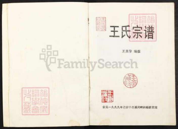 重庆市万州王氏三槐堂族谱-王氏宗谱.pdf电子版预览图1