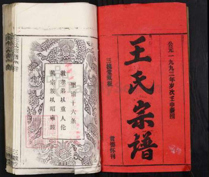 湖北省王氏三槐堂族谱-王氏宗谱.pdf电子版预览图1