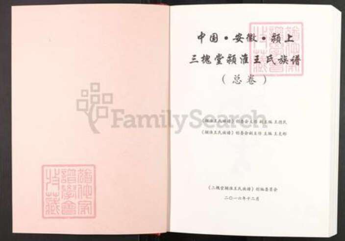 安徽省阜阳市颍上县王氏三槐堂族谱-三槐堂颍淮王氏族谱.pdf电子版预览图1