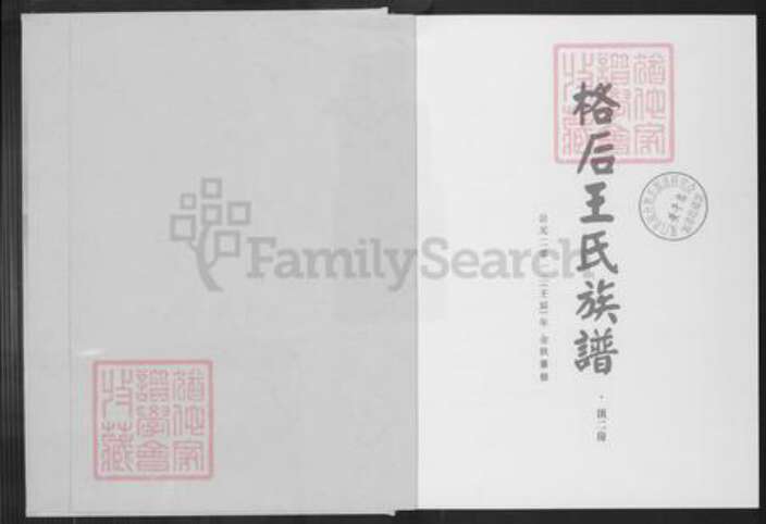 福建省泉州市南安市王氏普济堂族谱-格后王氏族谱.顶二房.pdf电子版预览图1