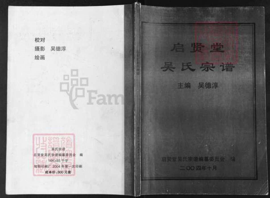 陕西省安康市洵阳县吴氏启贤堂族谱-启贤堂吴氏宗谱.pdf电子版缩略图