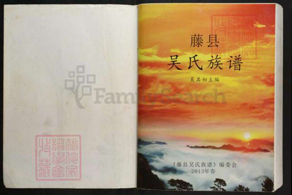 广西壮族自治区梧州市藤县金鸡镇吴氏族谱-藤县吴氏族谱.pdf电子版预览图1