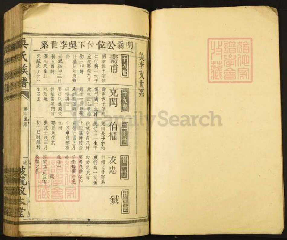 江西省南昌市安义县石鼻镇吴氏敦本堂族谱-吴氏族谱.pdf电子版预览图1