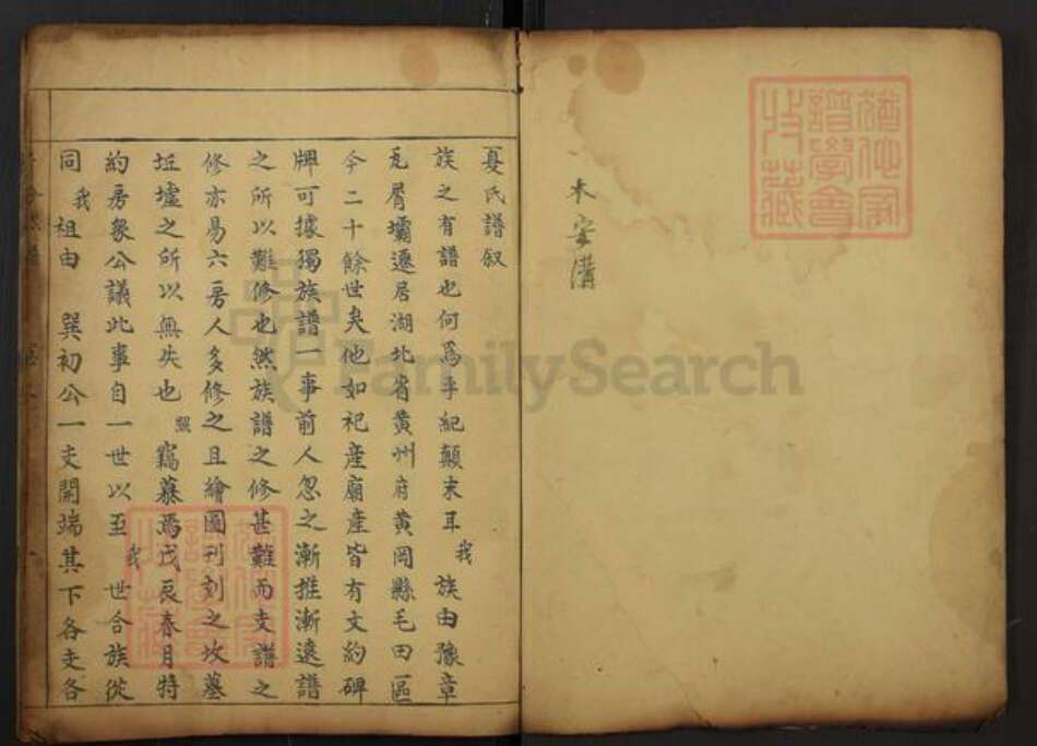 湖北省黄冈市罗田县大崎镇夏氏族谱-夏氏谱.房分默谱.pdf电子版预览图1