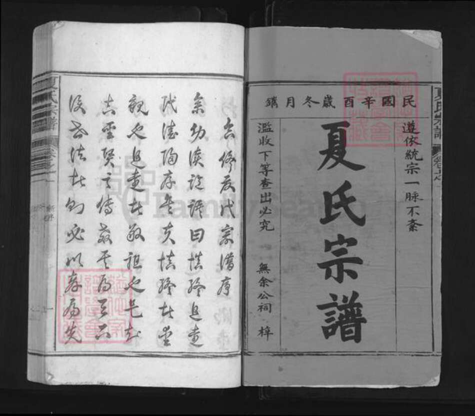 江西省景德镇市浮梁县西湖乡夏氏族谱-夏氏宗谱.pdf电子版预览图1