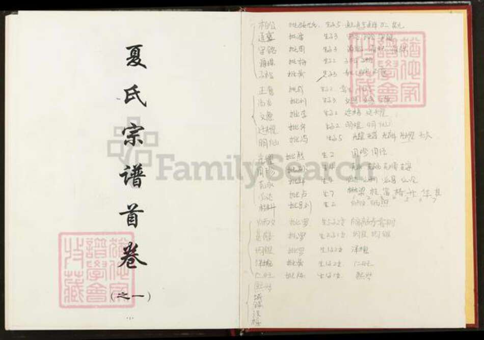 湖北省武汉市新洲区夏氏禹谟堂族谱-夏氏宗谱.pdf电子版预览图1