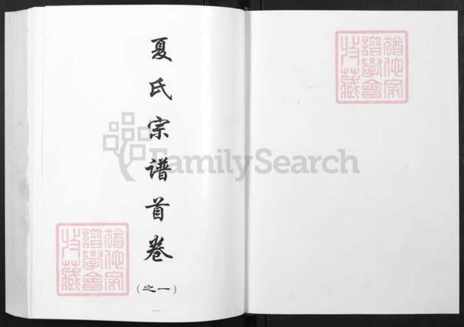 湖北省黄冈市夏氏族谱-夏氏宗谱.pdf电子版预览图1