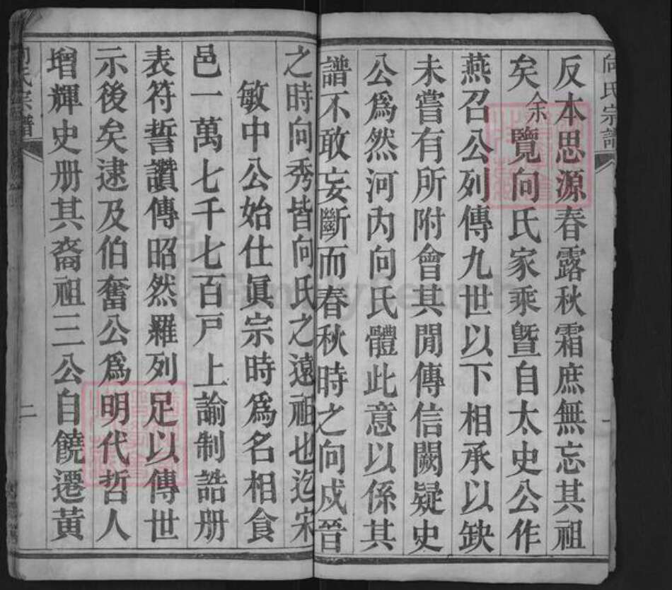 湖北省武汉市黄陂区王家河街道向氏奕叶堂族谱-向氏宗谱.pdf电子版预览图2