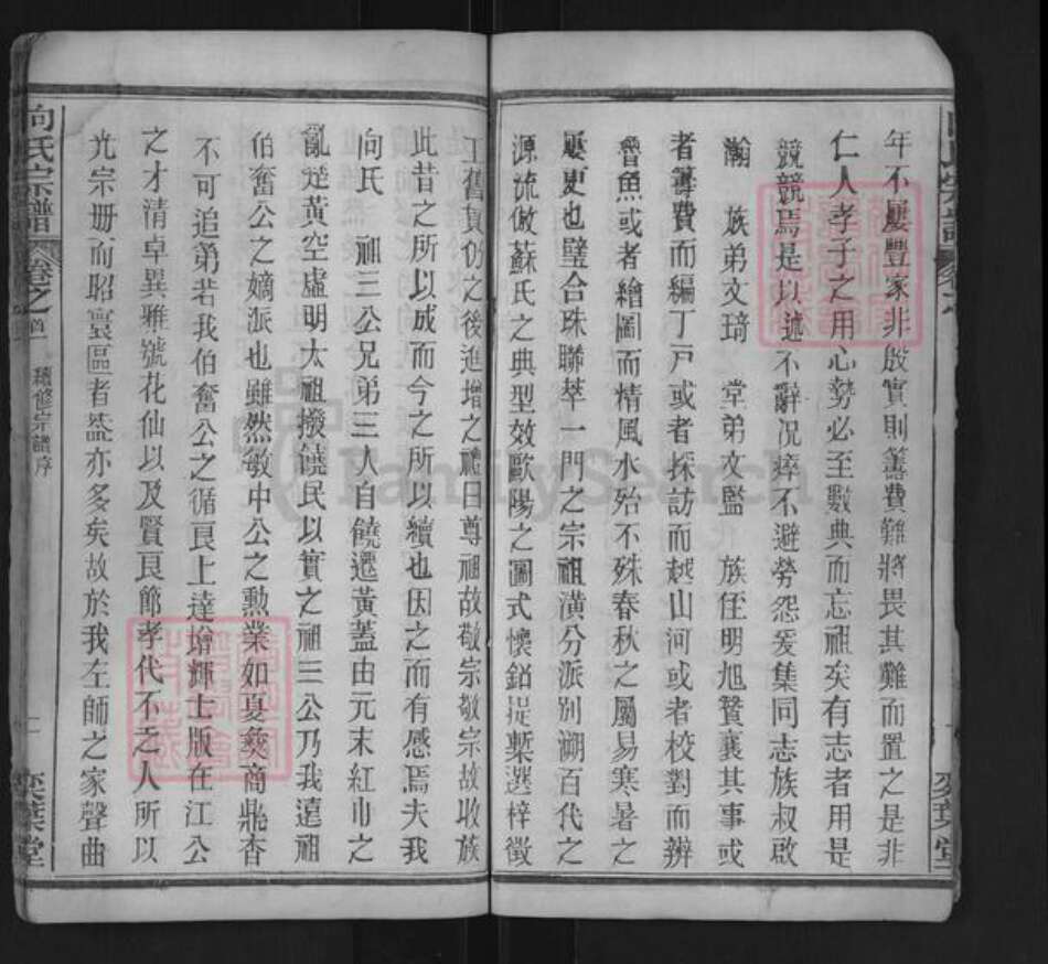 湖北省武汉市黄陂区王家河街道向氏奕叶堂族谱-向氏宗谱.pdf电子版预览图5