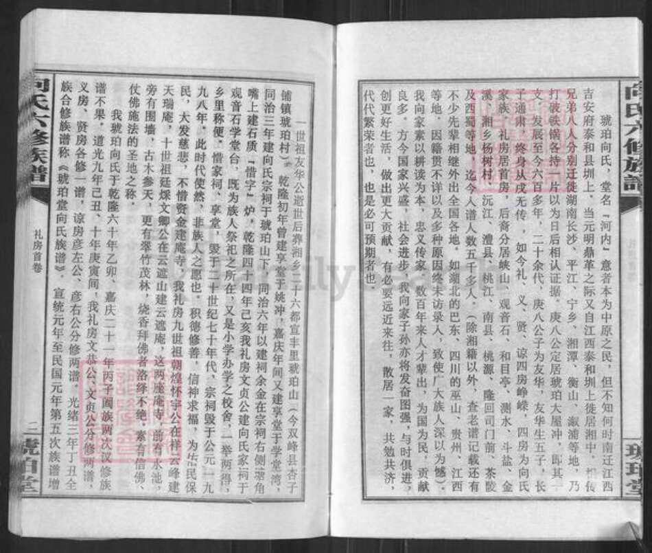 湖南省娄底市双峰县向氏琥珀堂族谱-琥珀向氏六修族谱.pdf电子版预览图5