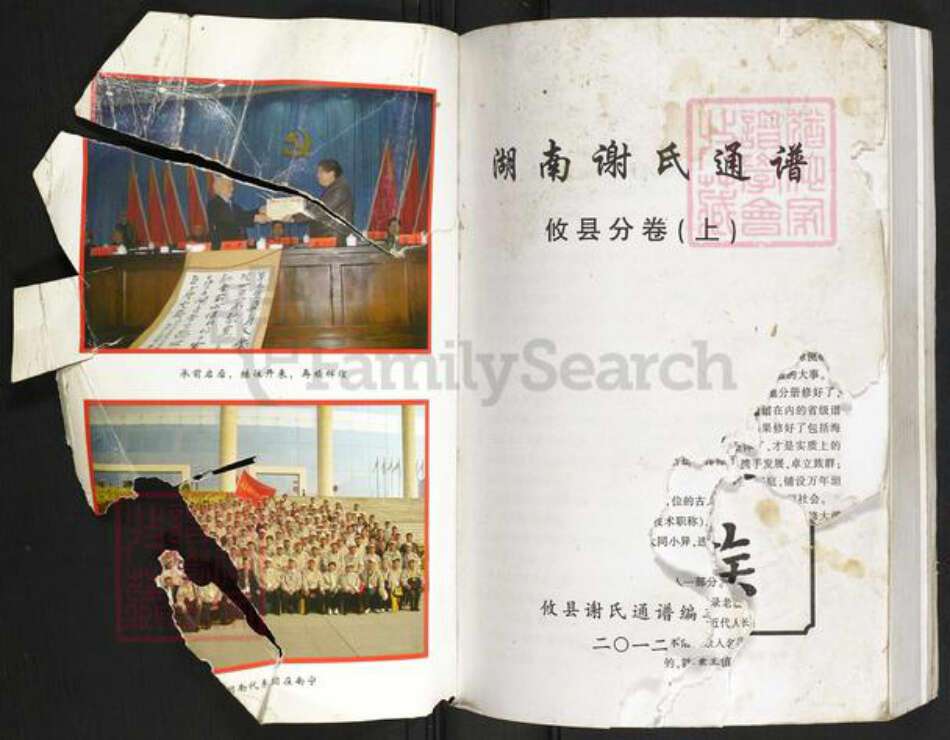 湖南省株洲市攸县黄丰桥镇谢氏族谱-湖南谢氏通谱.攸县分卷.pdf电子版预览图1