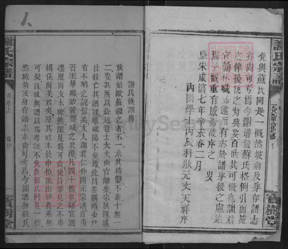 湖北省咸宁市通城县隽水镇谢氏宝树堂族谱-谢氏宗谱.pdf电子版预览图4