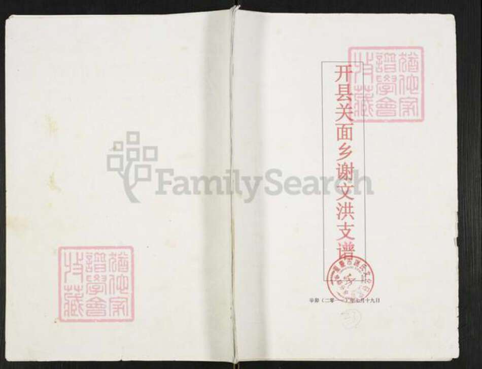 重庆市云阳县重庆市万州开县谢；谢氏族谱-开县关面乡谢文洪支谱.pdf电子版缩略图