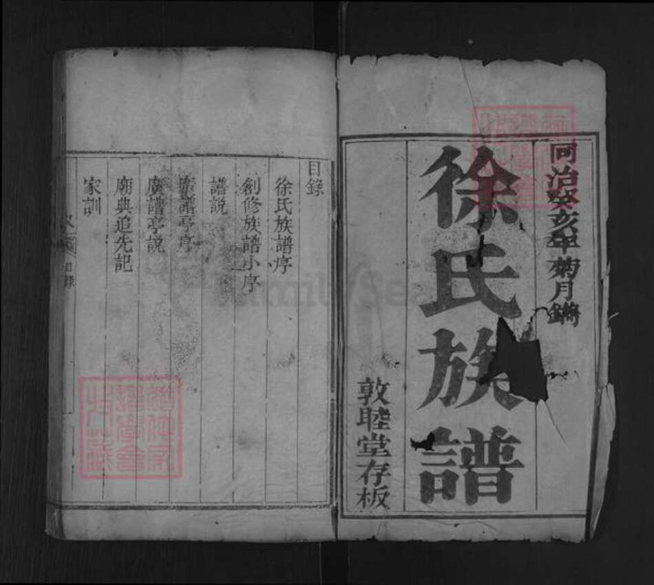 山东省泰安市东平县接山镇徐氏敦睦堂族谱-徐氏族谱.pdf电子版预览图1