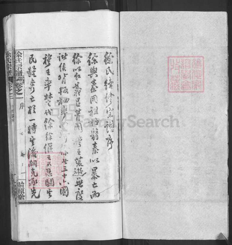 湖北省武汉市新洲区徐氏贻源堂族谱-徐氏宗谱.pdf电子版预览图1