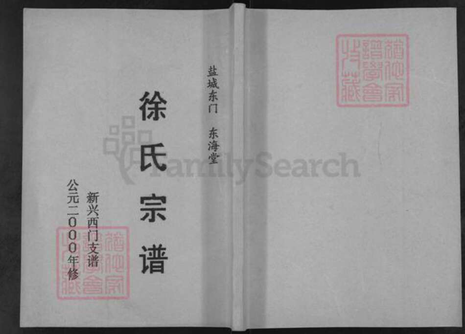 江苏省盐城市亭湖区新兴镇徐氏东海堂族谱-徐氏宗谱.新兴西门支谱.pdf电子版缩略图