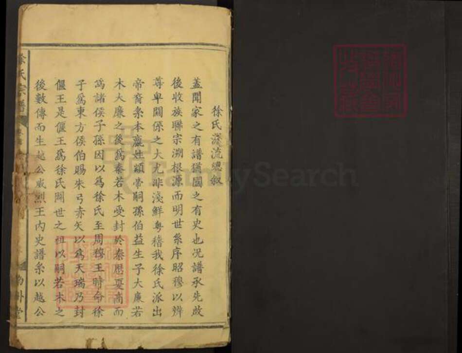 湖北省鄂州市华容区华容镇徐氏南州堂族谱-徐氏宗谱.pdf电子版预览图1