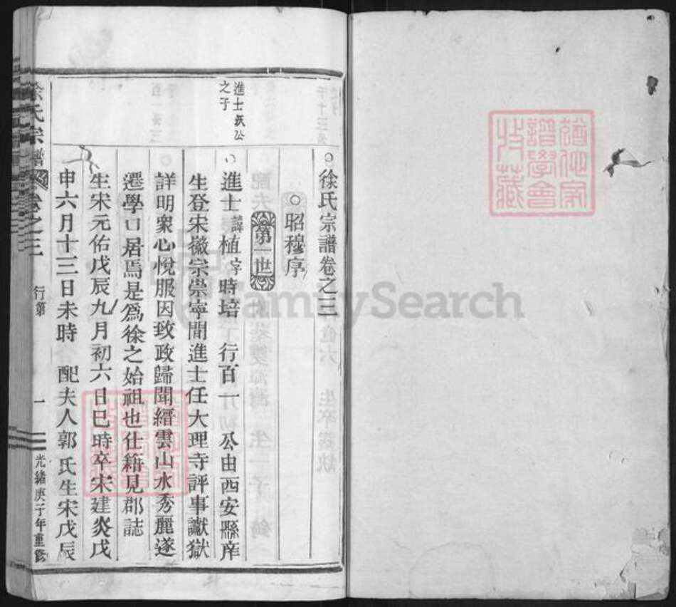 浙江省丽水市缙云县徐氏族谱-徐氏宗谱.pdf电子版预览图1