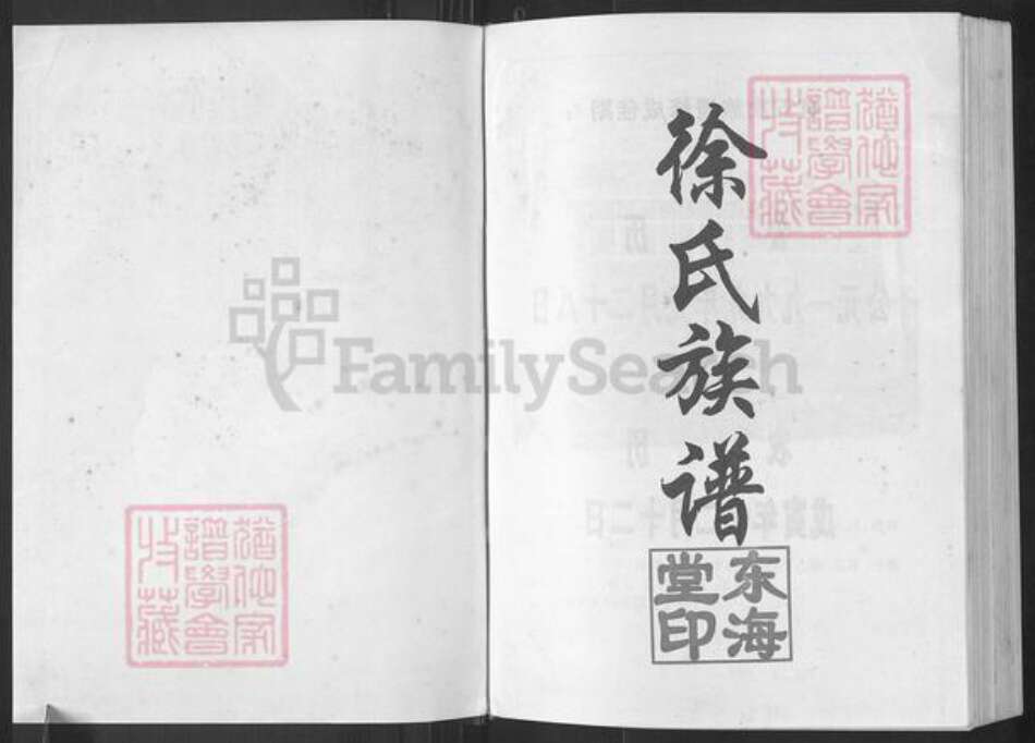 湖南省常德市武陵区徐氏东海堂族谱-徐氏族谱.pdf电子版预览图1