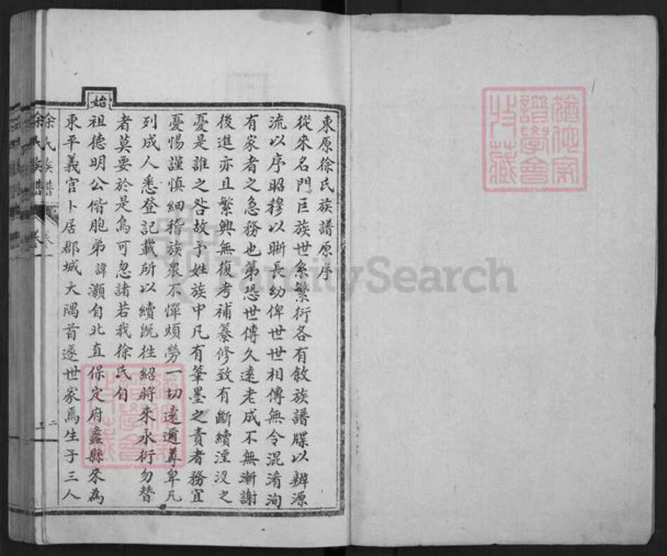 山东省泰安市东平县徐氏族谱-东原徐氏族谱.pdf电子版预览图1