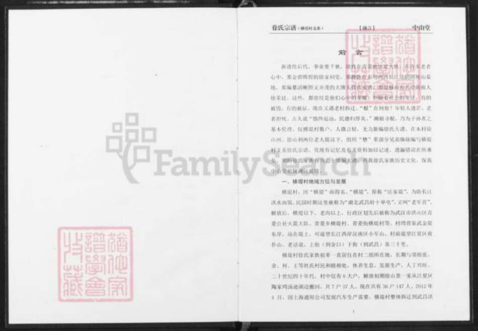 湖北省武汉市洪山区徐氏中山堂族谱-徐氏宗谱.横堤村支系.pdf电子版预览图2