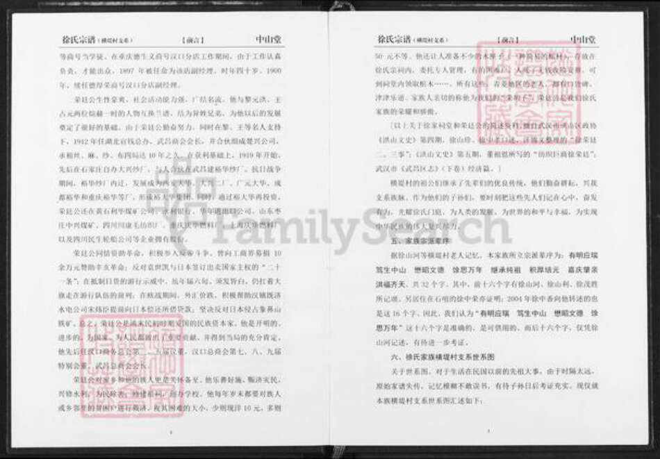 湖北省武汉市洪山区徐氏中山堂族谱-徐氏宗谱.横堤村支系.pdf电子版预览图4