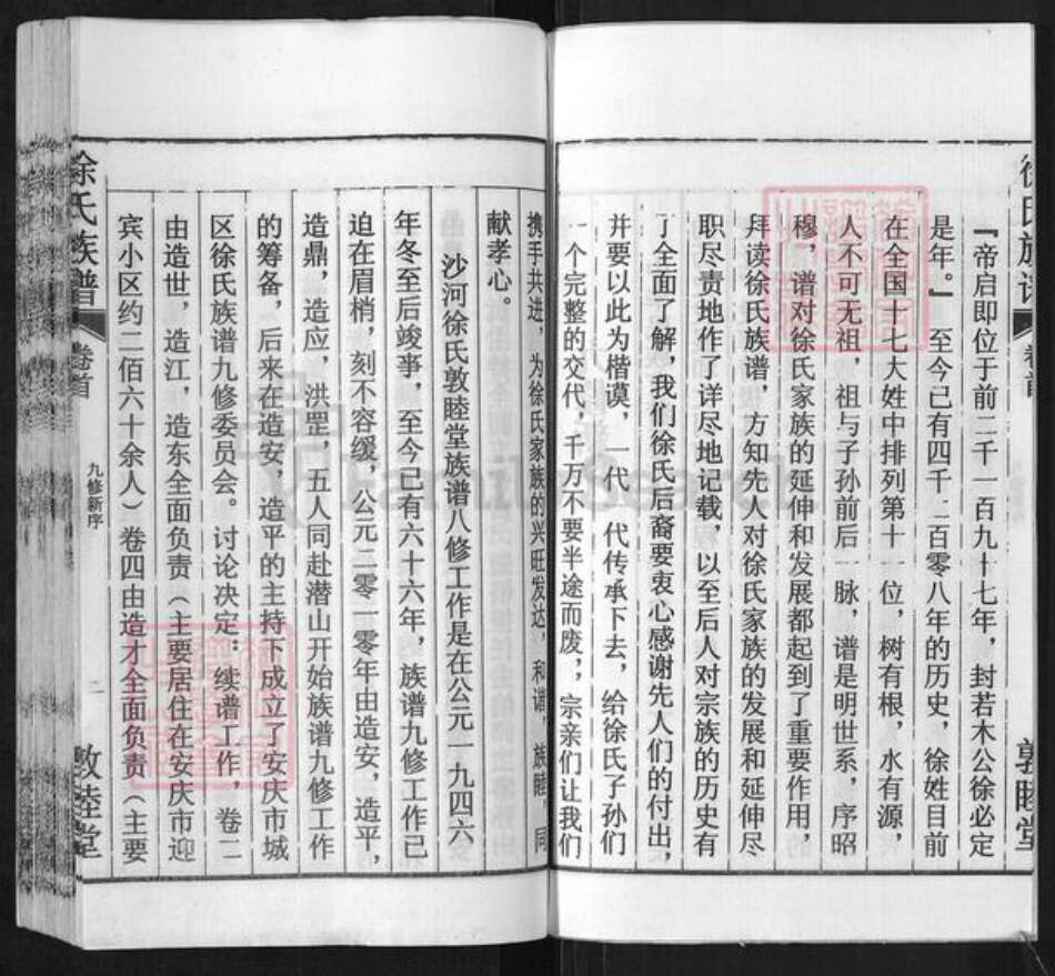 安徽省安庆市潜山市源潭镇徐氏敦睦堂族谱-徐氏族谱.pdf电子版预览图3