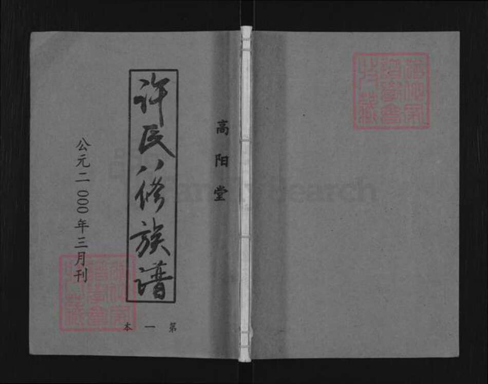 湖南省益阳市许氏高阳堂族谱-许氏八修族谱.pdf电子版缩略图