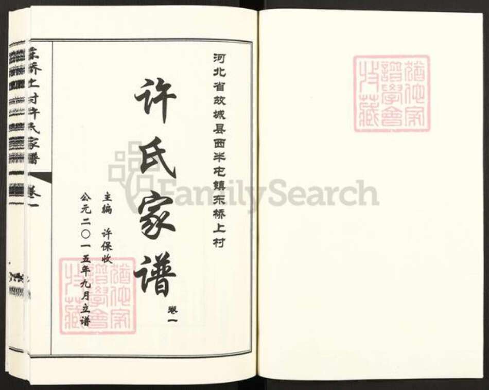 河北省衡水市衡水故城许氏族谱-东桥上村许氏家谱.pdf电子版预览图1