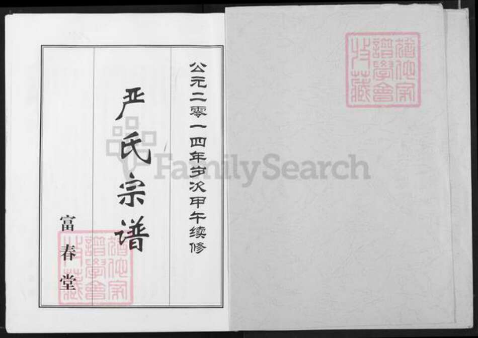 湖北省黄冈市麻城市歧亭镇严氏富春堂族谱-严氏宗谱.pdf电子版缩略图