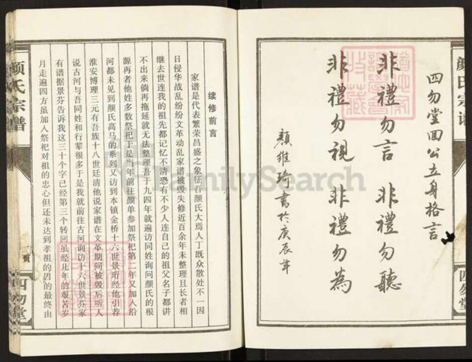 江苏省盐城市建湖县颜氏四勿堂族谱-东鲁颜氏族谱.pdf电子版预览图2