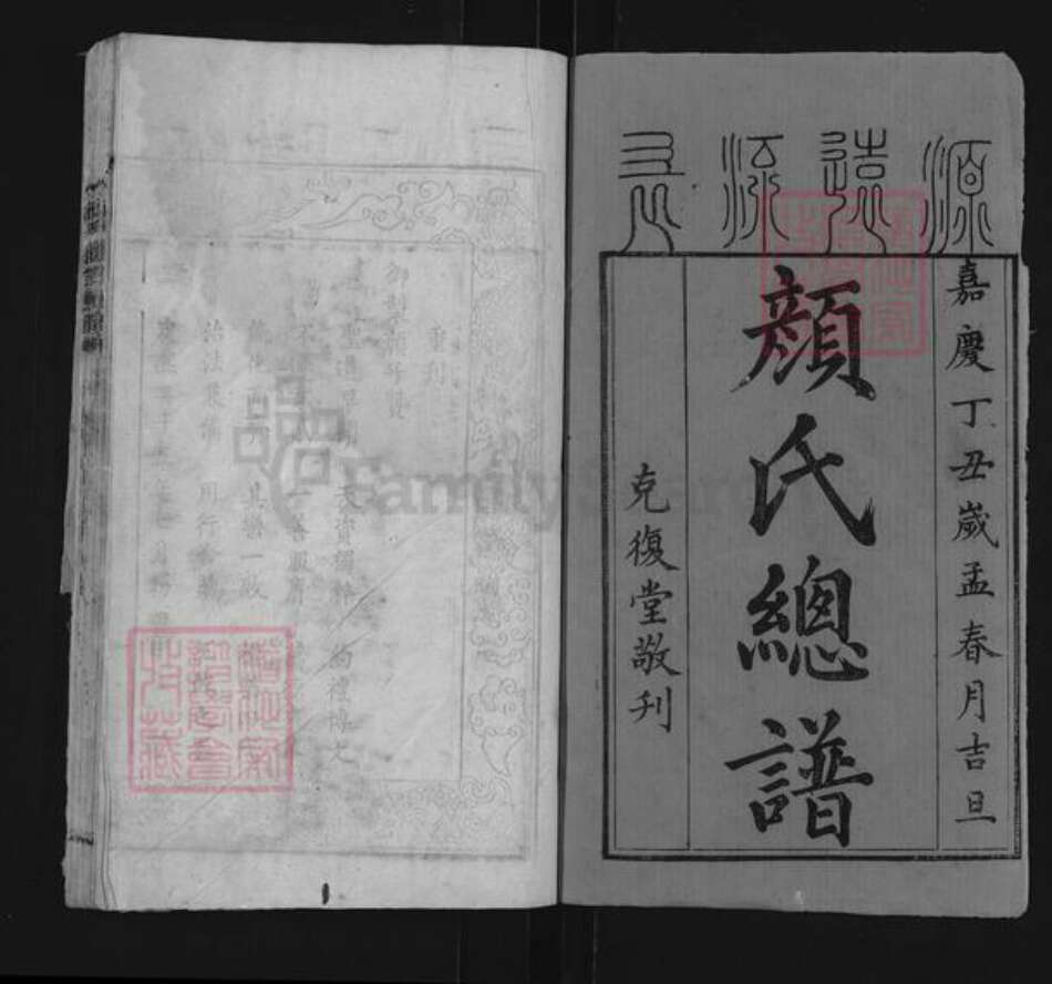 湖南省益阳市颜氏克复堂族谱-颜氏续修通谱.pdf电子版预览图1