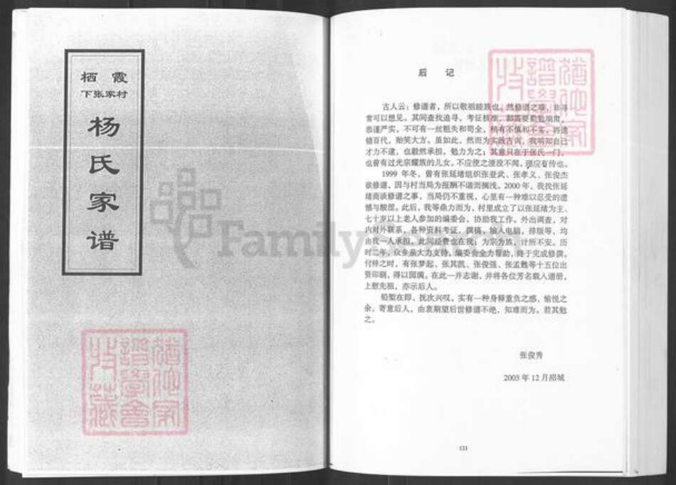 山东省烟台市莱州市柞村镇杨氏族谱-栖霞下张家村杨氏家谱.pdf电子版预览图1