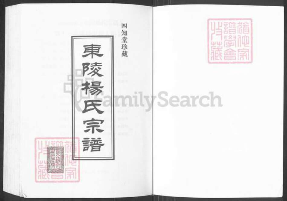 江苏省常州市溧阳市杨氏四知堂族谱-东陵杨氏宗谱.pdf电子版预览图1